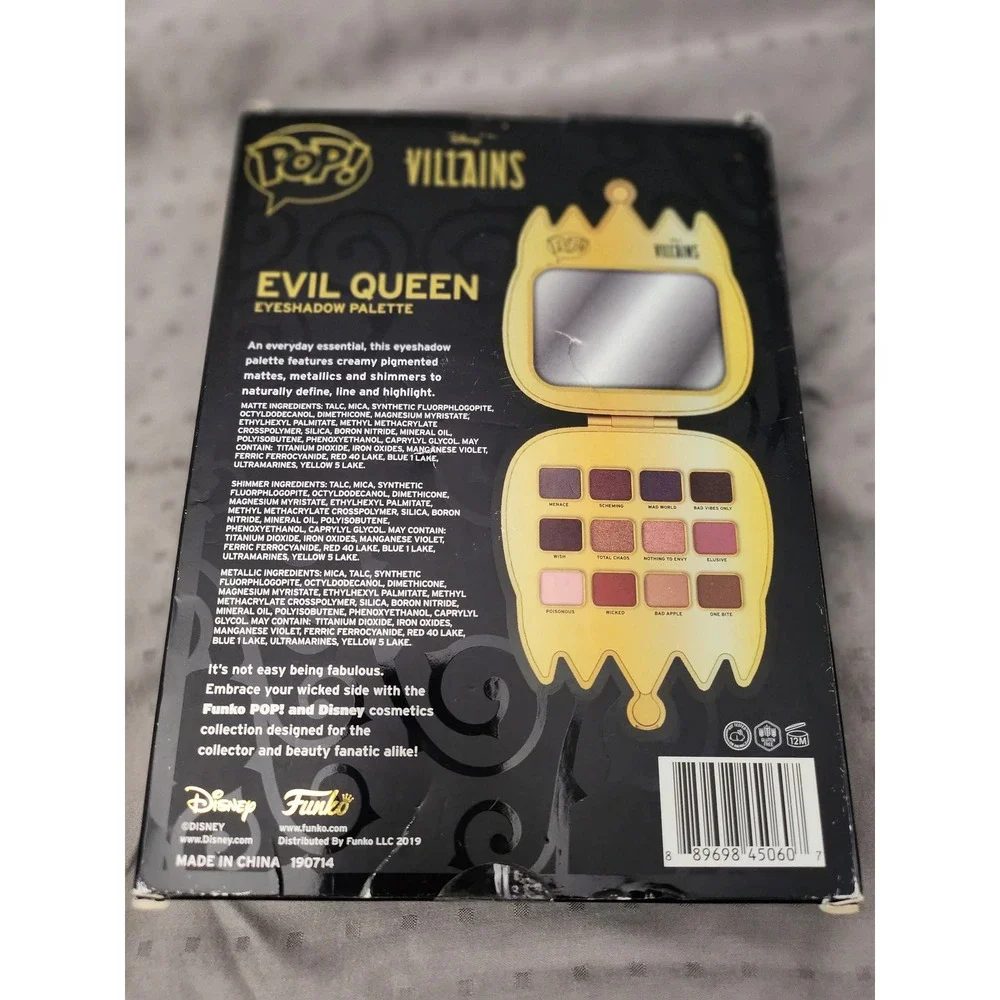 Disney Villains Funko Pop Evil Queen Eyeshadow Palette 02 Nude 12 Pan Makeup New